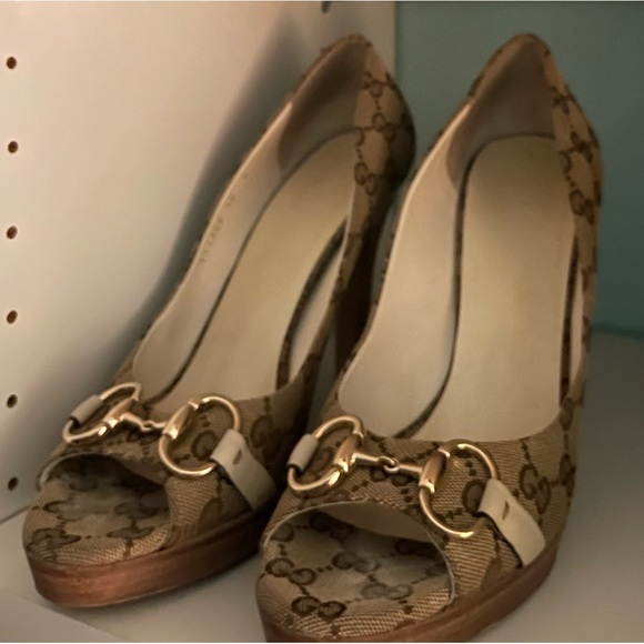 🤎🇮🇹Vintage Gucci Beige & Ebony original GG Size 10 - Picture 2 of 13